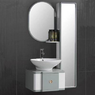 China Pretty Fashion Modern Design PVC Bathroom Sink Single Clean Cabinet for sale