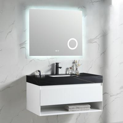 China Wholesale Modern Vanity Wall Floating Bathroom Cabinet Luxury Plywood for sale