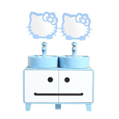 China Modern China Bathroom Set PVC Kindergarten Vanity Set For Child for sale