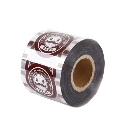 Cina Heat Seal Moisture Proof Laminated Custom Printed Clear Plastic Bubble Tea Cup Sealing Roll Film in vendita