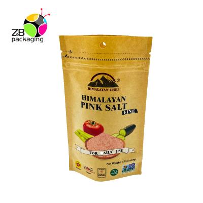 中国 Doypack Brown Biodegradable Extra Recyclable Ziplock Heat Seal Paper Bag Disposable Free Samples Small Kraft Paper 販売のため