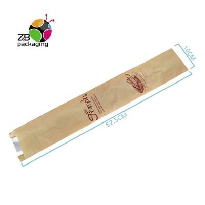 China Disposable Bread Bags For Homemade Bread Bakery Baguette Paper Bags With Window en venta