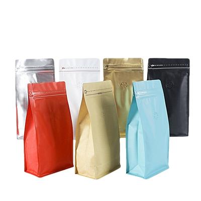 China Food Aluminum Foil Coffee Bags Custom Valve Zipper for sale