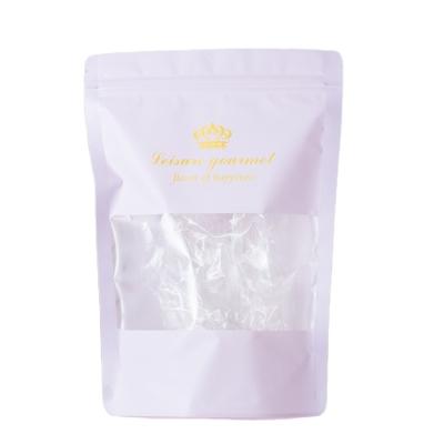 Chine Pourpular Product Gold Moisture Proof Crown Printing Clear Window Plastic Stand Up Bag Food Packaging Snack Pouch à vendre