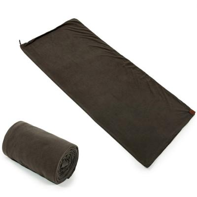 China Envelope Type Winter Fleece Liner Popular Antibacterial Warm Sleeping Bag For Adult With Drawstring for sale