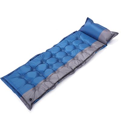 China Mat Ultralight Blow Up Air Single Automatic Mattress Camping Air PVC Inflatable Waist Sleep Pad for sale