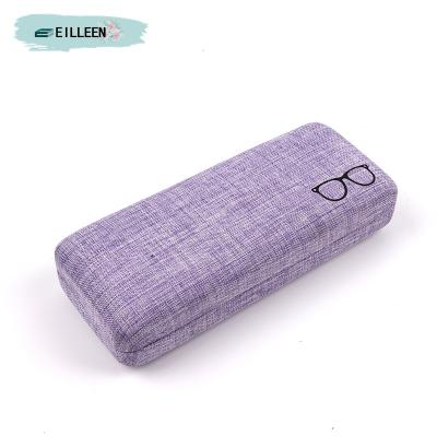 China Metal Glasses Cases Hard Shell Metal Case Storge Box Linen Fabrics Glasses Hot New Products With Best Quality for sale