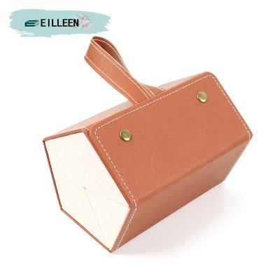 China Hot New PU 5-Slot Mirror Products Travel Foldable Sunglasses Organizer Mirror Glasses Case Storge Box With Log Customized for sale