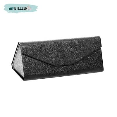 China Custom Wholesale Low Moq Foldable Triangle Foldable Triangle Sunglasses Eyeglass Case Storge Box With Custom Size Low Price for sale