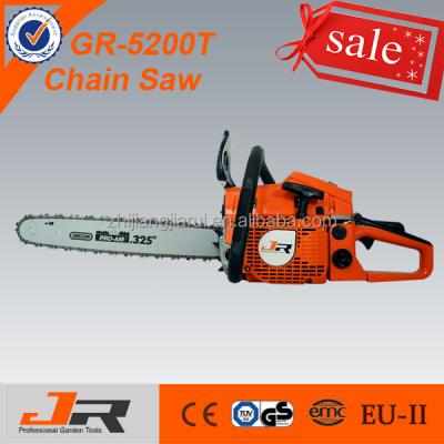 China Powerful Portable Garden Tools 2-Stroke 5200T Gasoline Chainsaw for sale