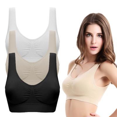 China Breathable women sports seamless yoga bra plus size fitness gym full yoga bamboo fiber tank top push up sports bra for sale