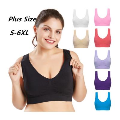 China Push Up Breathable Women Sports Yoga Bra Quick Dry High-elastic Plus Size Jogging Top Sports Gym Fitness Wear for sale