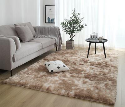 China Soft Knotted Dyed Color Fuzzy Rugs For Girls Bedroom Shaggy Carpet Living Room Washable Hot Sale Carpet for sale