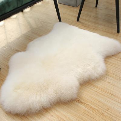 China Washable Luxury Soft Faux Sheepskin Chair Cover Cushion Plush Fur Bedroom Floor Mat for sale