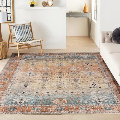 China Machine Washable Area Rug Washable Oriental Persian Polyester Printed Blanket for sale