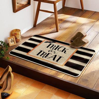 China Washable Indoor Outdoor Mats Porch Thanksgiving Door Mat Non Slip Reception Rubber Mat for sale