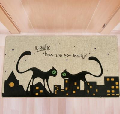 China Non-slip Washable Home Decor Kitchen Rugs And Blankets Rubber Canvas Door Mats Washable for sale