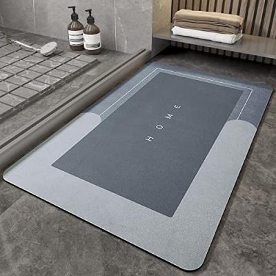 China Viable Mud Floor Diatom Mat Kitchen Carpet Bathroom Water Absorbent Cover Set Door Mats Anti Slip Diatomite Bath Rubber Mat for sale