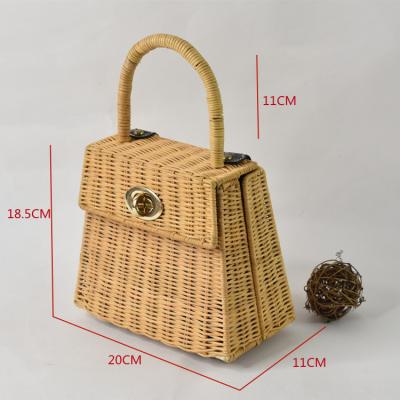 China Lady Amazon Sells Senator Bag Series Rattan Woven Elegant Women Bag One Shoulder Messenger Handbag for sale