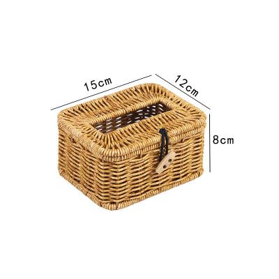 China Amazon Hot Sale Rattan Cloth Covered Wagon Restaurant Washroom Handwoven Paper Drawer Sustainably for sale