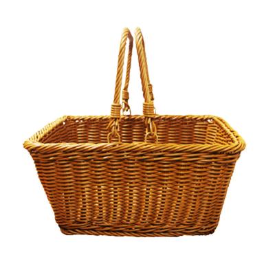 China Amazon Basket Storage Basket Storage Warm Pastoral Plastic Rattan Woven Basket BPA Free for sale