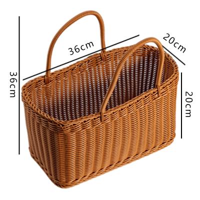 China Sustainable Amazon Sells Rattan Like Handmade Woven Outdoor Baskets For Household Fruit And Vegetable Cleaning Tools for sale