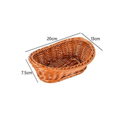 China Sustainable Amazon Merchandise Rattan Like Woven Basket With Large Capacity For Multi Functional Snack Food Basket for sale