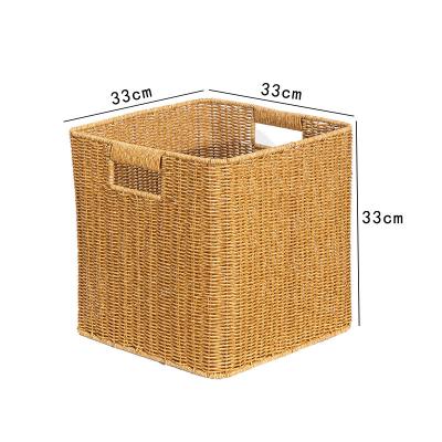 China Viable Hot Sale Plastic Rattan Toy Box Sundries Storage Basket Portable BPA Free for sale