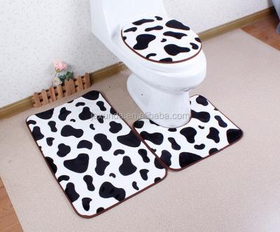 China Anti-Slip Three Piece Set Coral Fleece Bath Door Mat for sale