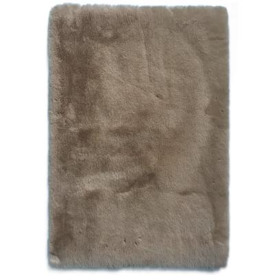 China Gray Luxury 100% Polyester Faux Rabbit Fur Blanket Soft Outdoor Home Decor Shag for sale