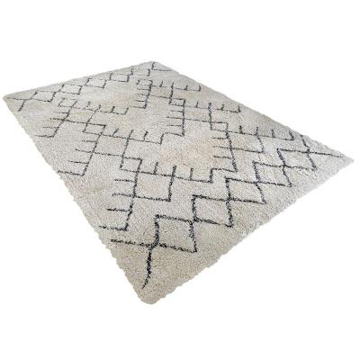 China Rectangle Style Microfiber Indoor Decorative Moroccan Shag Rug Blanket Home Area Non Slip Modern Soft Fluffy Floor Antiskid for sale