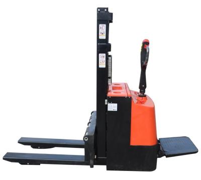 Κίνα cheap self loading electric china pallet lift stacker battery operated new forklift truck In Warehouse προς πώληση