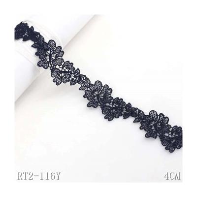 China Viable Guipure Chemical Lace 4cm Wide Lace Trim Lace Fabric for sale