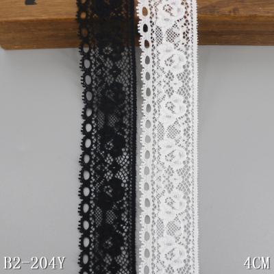 China Wholesale Viable Elastic Lace Patch Elastic Lace Stain Cm Wide Black White Trim Underwear Clothing Accessories 4 for sale