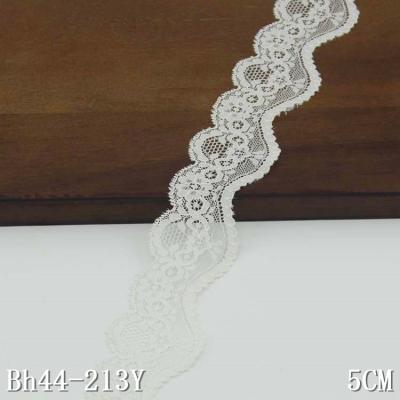 China Eco-Friendly White Scallop 5cm Lace Guangzhou Spandex Lace Trim From Market Eco-Friendly for sale