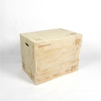 China Wooden Plyo Plyometric Box Pine Jump Exercise Wooden Fitness Equipment Wooden Box for sale