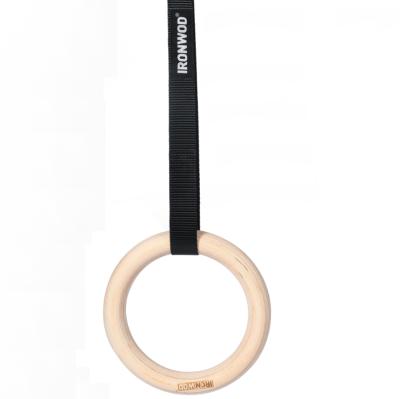 China Universal Fitness Rings Fitness Strength Forming Wooden Gymnastic Rings for sale