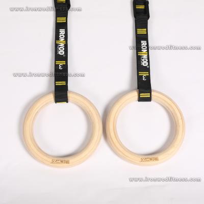 China Universal Fitness Strength Forming Wooden Gymnastic Rings for sale