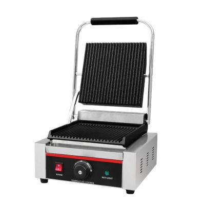 China Commercial Street Outdoor Grocery Steak Griddle Machine Electric Non Sticker Sandwich Press Machine for sale