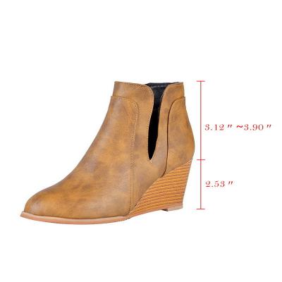 China Fashion Trend Versatile women's ankle length low heel short boots Women's shoes Fashion large short boots for sale