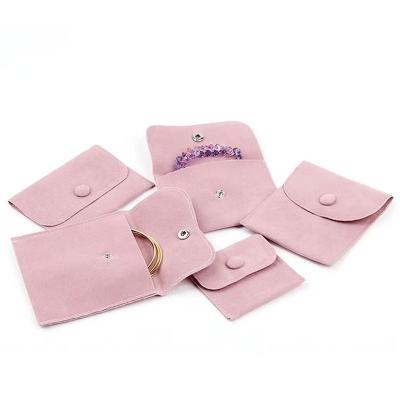 China Factory Direct Soft Microfiber Jewelry Pouch Bag Eco - Friendly Pink for sale