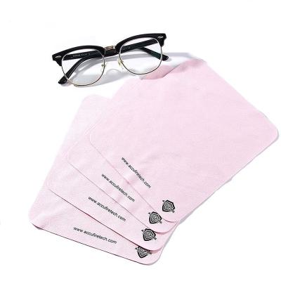 China Glesses Factory Direct Pink Light Weight Microfiber Lens Cleaning Cloth for sale