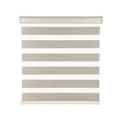 China Minimalist Indoor Sun Block Blinds Windows Motorized Zebra Blinds Blackout Brown for sale