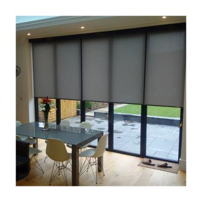 China Translucent Waterproof Motorized Motorized Minimalist PVC Semi-shading Window Roller Blind Shades for sale