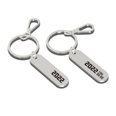 China Souvenir Gift Fashion Design Style Key Chain Custom Key Chain Stainless Steel Metal Single Key Chain for sale