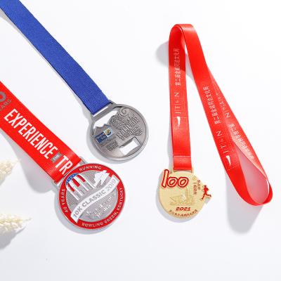 China Wholesale Custom Cheap Marathon Running Medal Award Gold 3D Medal Europe Design Metal Zinc Alloy Sports Medal for sale