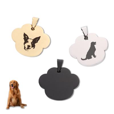 China Custom Blank Dog Paws Dog Paws Blank Europe Metal Stainless Steel Blank High Quality Zinc Alloy Pet Tag Cheap Pet Tag for sale