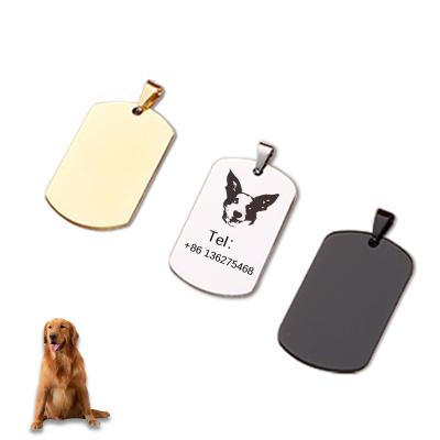 China Europe Stainless Steel Mens Military Dog Tags Engraved Collars Engraving Blank Name Tag ID Dog Metal Custom Dog Tags for sale