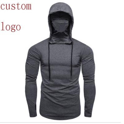 China OEM Logo Printed Plain Men Wholesale Anti-wrinkle Face Protector Hoodies Men Sweatshirt Custom Pullover Sweater for sale