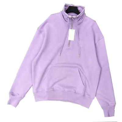 China Hot Sale Autumn Unisex Casual Half Zip Spring Anti-wrinkle Spring Hoodie Men Women Men Women Long Sleeve Sweatshirt for sale